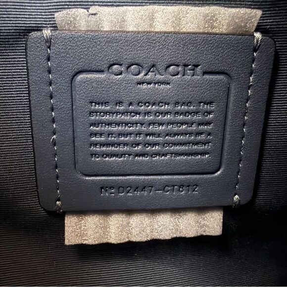 NWT COACH Pace Large Backpack In Signature Jacquard Blue Denim Silver CT812